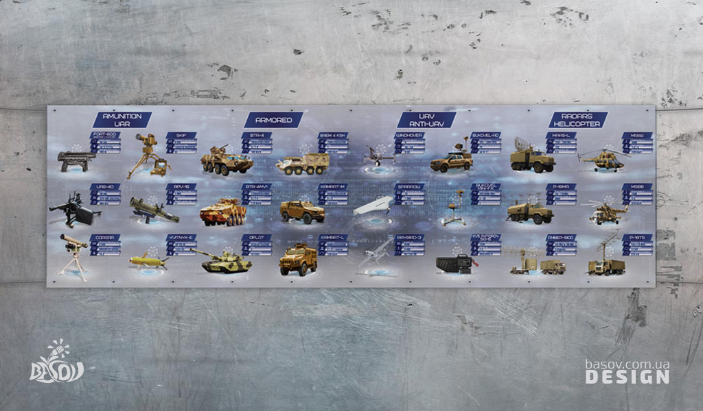 Банер плакат військової тематики розробка дизайну.