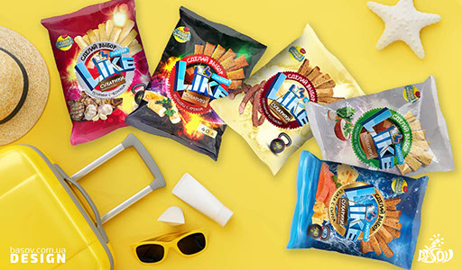 Упаковка сухариків Like лежачих на столі