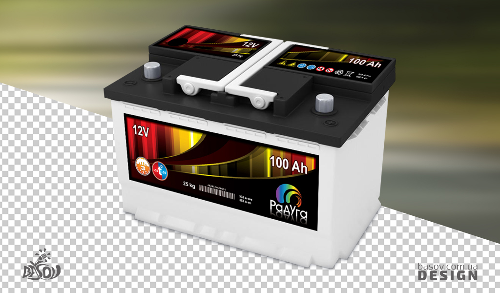 Етикетки акумуляторні Веселка, розробка дизайну.