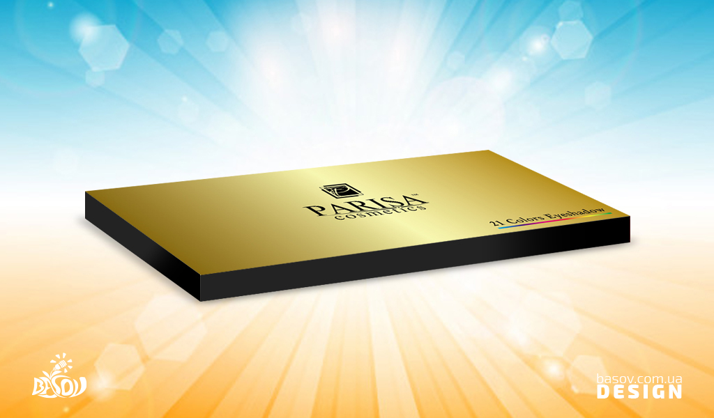 Упаковки тіней для повік компанії Parisa cosmetics розробка дизайну.