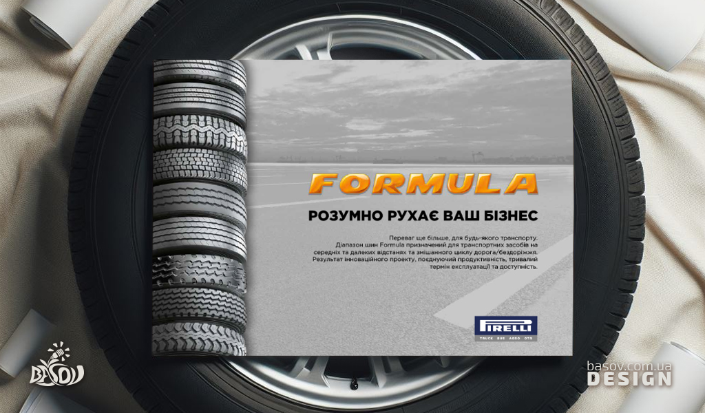 Каталог вантажних автомобільних покришок Formula розробка дизайну