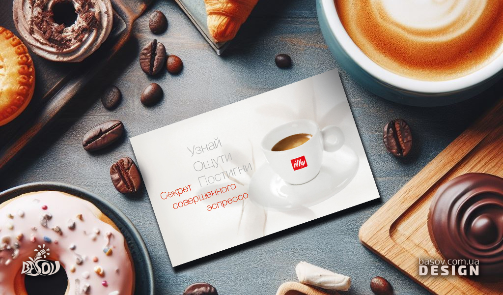 Дисконтна картка мережа кафе illy розробка дизайну