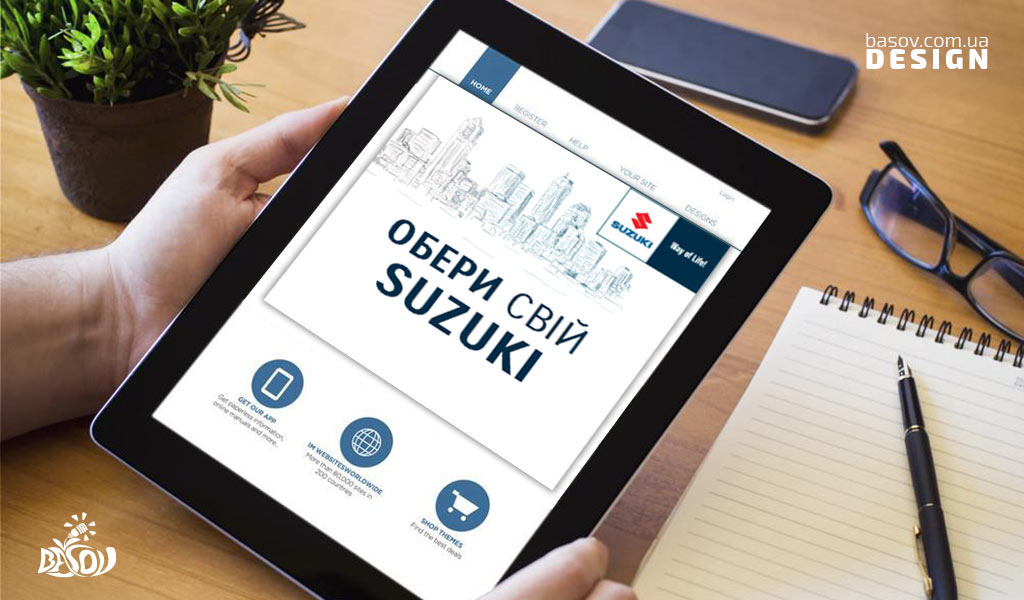 Банер Suzuki для сайту розробка дизайну