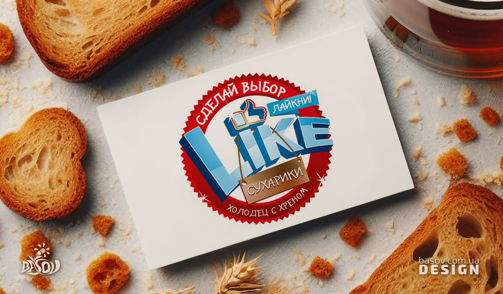 Логотип Like торгової марки виробництва сухариків 