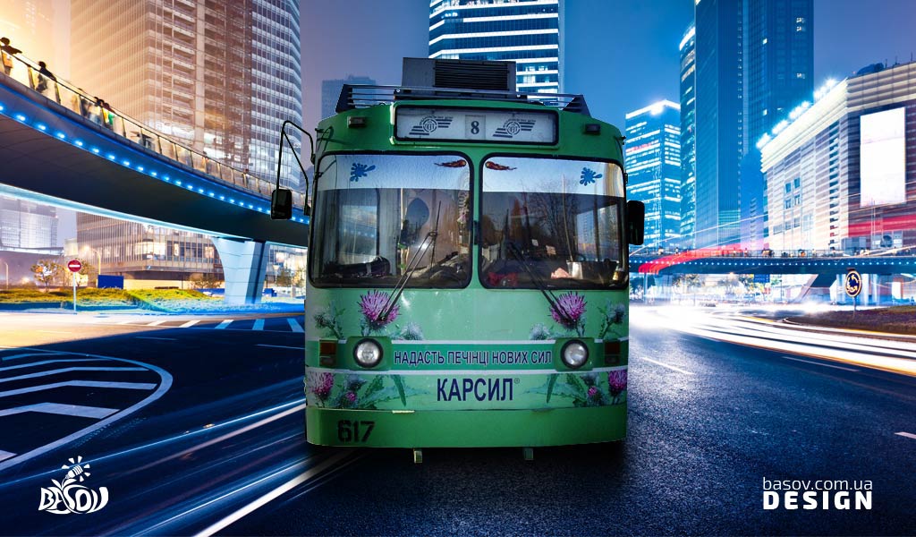 Дизайн для брендування тролейбуса